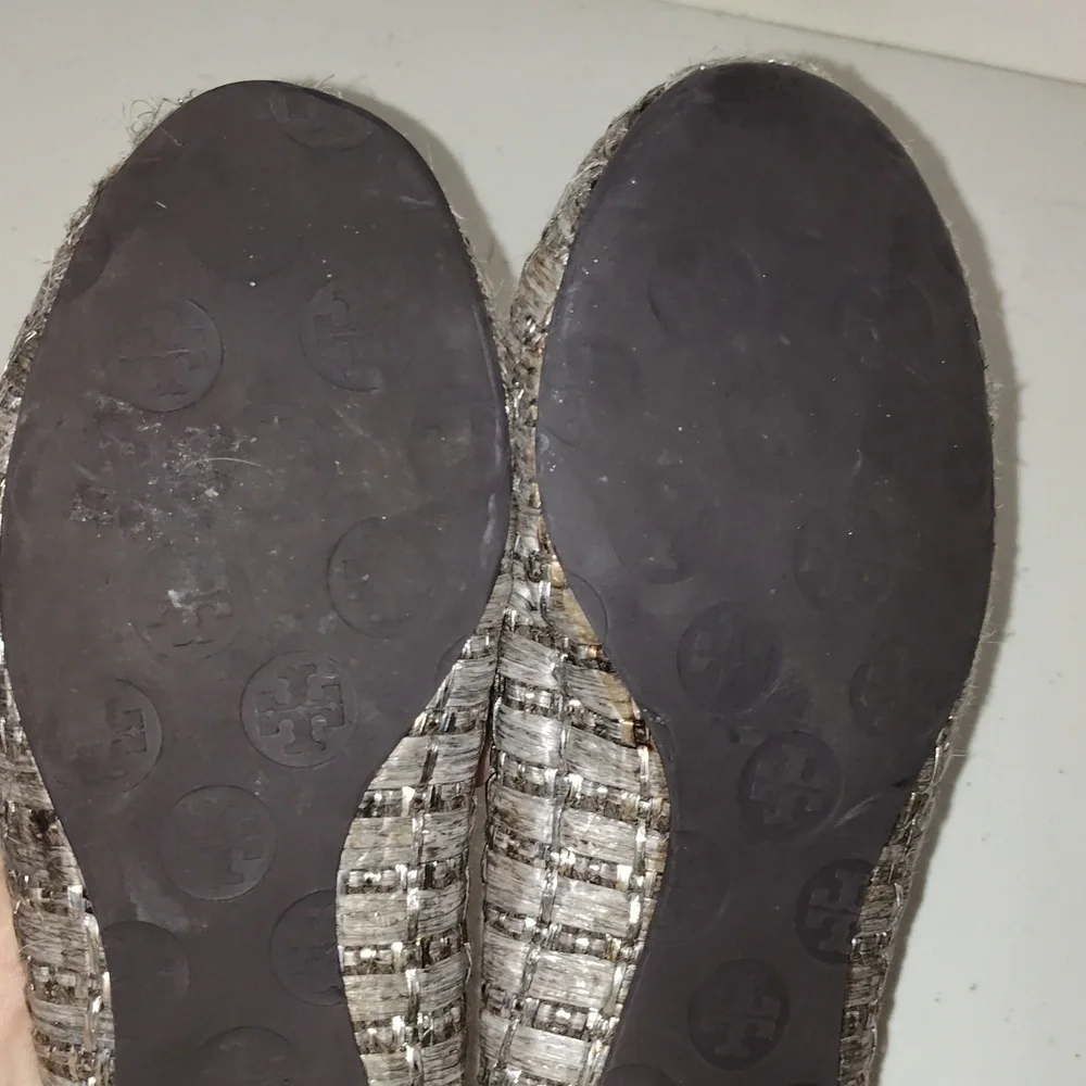 Tory Burch Woven Rattan Reva Flats size 8